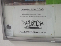 Darwin-Jahr Plakat Schaukasten Uni